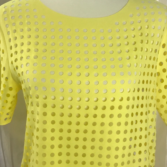Host Pick🎉🎊Yellow See Through Polka Dot Top - Picture 4 of 8